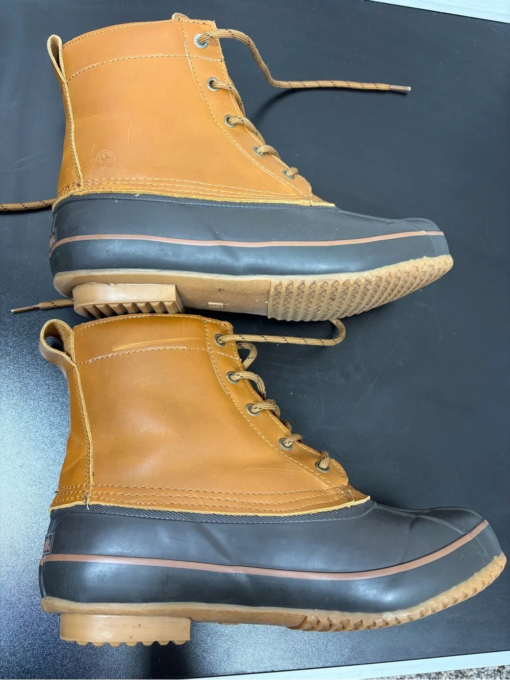Northside Duck Boots Men’s Size 9 Brown Leather Waterproof Rain‎ Snow Winter